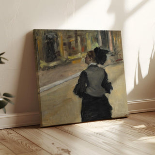 Femme vue de dos Visite d'un musée - Edgar Degas | Reproduction Tableau Décoration murale affiche copie