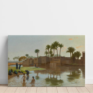 Femmes Fellahs au Bain - Jean-Léon Gérôme | Reproduction Tableau Décoration murale affiche copie