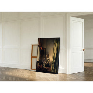 Fille lisant une lettre près d'une fenêtre ouverte - Johannes Vermeer | Reproduction Tableau Décoration murale affiche copie