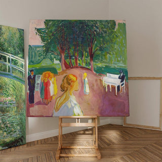 Flirt dans le parc - Edvard Munch | Reproduction Tableau Décoration murale affiche copie