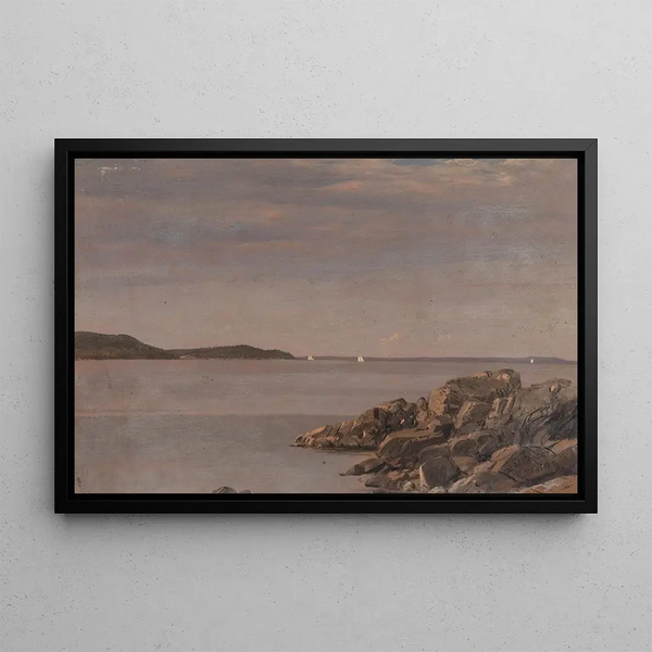 Île de Mount Desert, kust van Maine - Frederic Edwin Church — ingelijst kunstwerk aan de muur