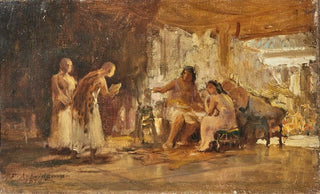 Frederick Arthur Bridgman - Study Of A Group In An Interior.webp