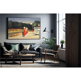 Gas - Edward Hopper | Reproduction Tableau Décoration murale affiche copie