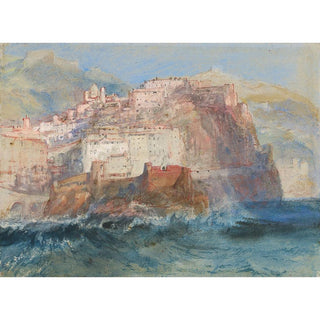Gênes, vue depuis la mer, regardant vers l'église Santa Maria Assunta de Carignano - Joseph Mallord William Turner | Reproduction Tableau Décoration murale affiche copie