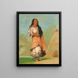 George Catlin - AhKayEePixEn Woman Who Strikes Many.webp