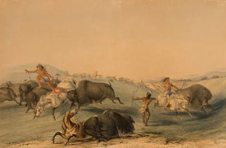 George Catlin - Buffalo Hunt Chase.webp