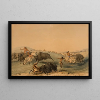 George Catlin - Buffalo Hunt Chase.webp