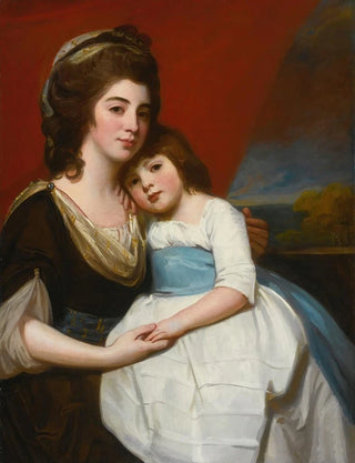 George Romney - Portrait Of Lady Georgiana Smyth Circa 17571799 And Her Son.webp