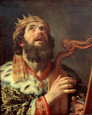 Gerard van Honthorst - King David Playing the Harp.webp