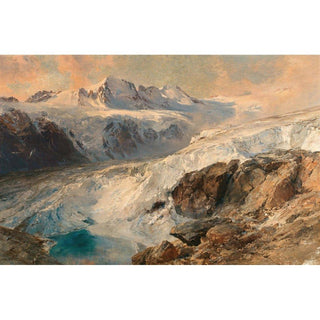 Glacier de Grand Croux, Cogne - Edward Theodore Compton | Reproduction Tableau Décoration murale affiche copie