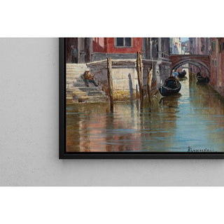 Gondoliers sur un canal vénitien - Antonietta Brandeis | Reproduction Tableau Décoration murale affiche copie