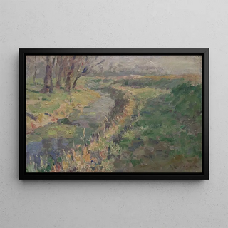 Gustave Loiseau - Paysage ruisseau dans la campagne.webp