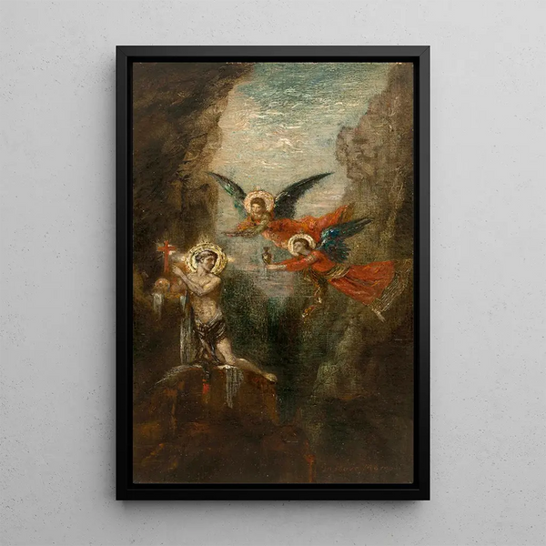 Un saint dans le désert - Gustave Moreau — ingelijst kunstwerk aan de muur