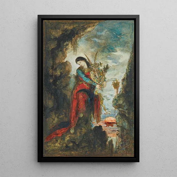 Sappho - Gustave Moreau — ingelijst kunstwerk aan de muur