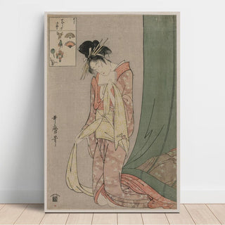 Hanaogi de l'Ogiya de la série Devinettes illustrées - Kitagawa Utamaro | Reproduction Tableau Décoration murale affiche copie