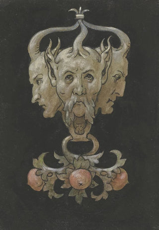 Hans Thoma - Three satyr masks.webp