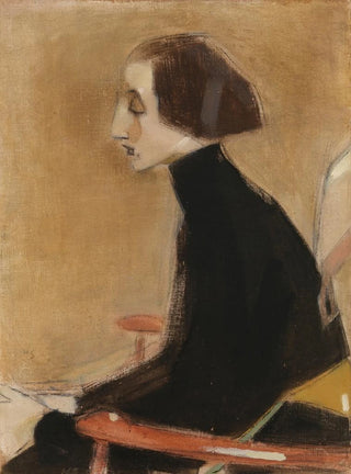 Helene Schjerfbeck - The Seamstress HalfLength Portrait The Working Woman.webp