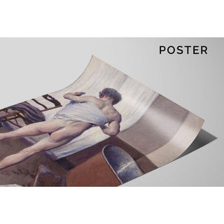 Homme au Bain - Gustave Caillebotte | Reproduction Tableau Décoration murale affiche copie