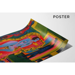 Intérieur avec femme nue et homme - Ernst Ludwig Kirchner | Reproduction Tableau Décoration murale affiche copie