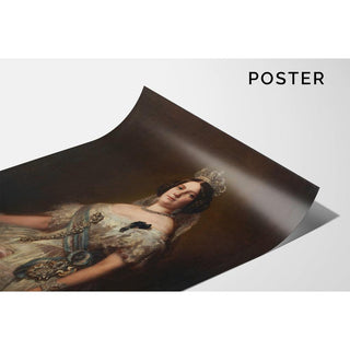 Isabelle, reine d'Espagne - Franz Xaver Winterhalter | Reproduction Tableau Décoration murale affiche copie