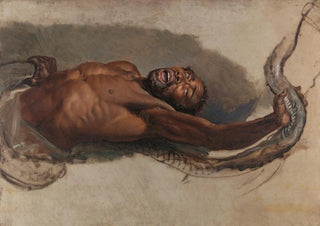 James Ward - Man Struggling with a Boa Constrictor Study for The Liboya Serpent Seizing His Prey.webp