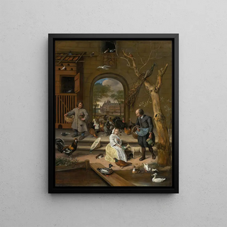Jan Steen - Portrait of Jacoba Maria van Wassenaer 16541683known as The Poultry Yard.webp