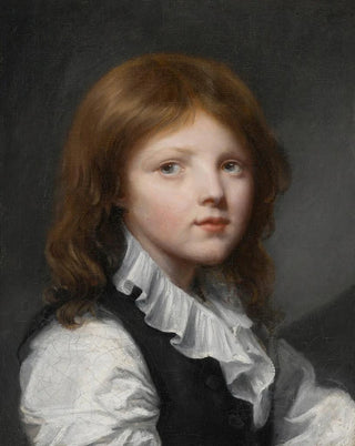 JeanBaptiste Greuze - Portrait Of A Boy In A Black Waistcoat Turned To The Right.webp