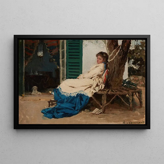 JeanJosephBenjamin Constant - Young Woman in a Garden.webp