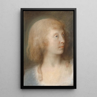 Jens Juel - Portrt af Anna Barbara Damkier trekvart profil mod venstre.webp