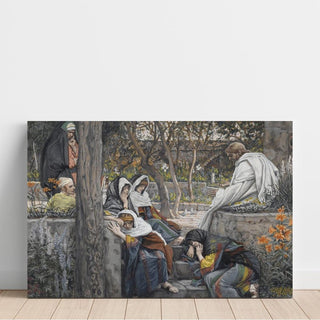 Jésus, Marie-Madeleine et Marthe à Béthanie - James Tissot | Reproduction Tableau Décoration murale affiche copie