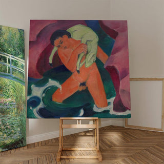 Jeune garçon avec un agneau ; Le Bon Pasteur - Franz Marc | Reproduction Tableau Décoration murale affiche copie