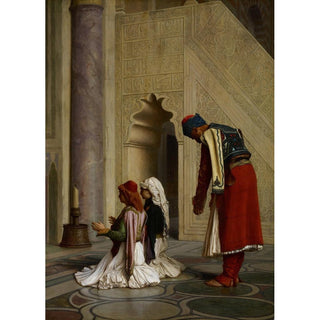 Jeunes Grecs dans la mosquée - Jean-Léon Gérôme | Reproduction Tableau Décoration murale affiche copie