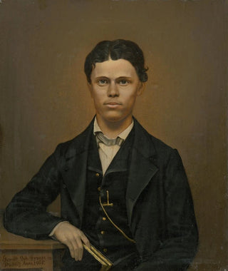 Johann Perger - Study of a Portrait of a Young Man with a Book.webp