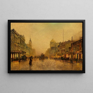 John Atkinson Grimshaw - Swanston Street Melbourne.webp