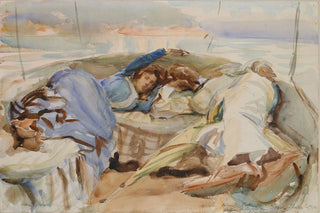 John Singer Sargent - Two Figures in a Boat Isola Bella Italy.webp