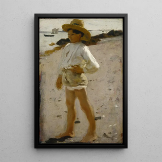 John Singer Sargent - Young Boy on the Beach Sketch for Oyster Gatherers of Cancale.webp