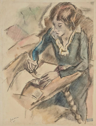 Jules Pascin - Femme crivant.webp