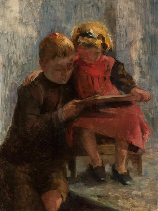 Julius Scholtz - Study of two children.webp