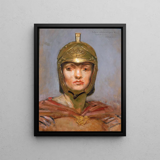 Kenyon Cox - Study for Mural for Appellate Court Building New YorkStatute Law Helmet for Figure of Force.webp