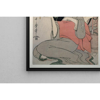 Kitagawa Utamaro L'amour maternel de Sankatsu et Hanshichi - Kitagawa Utamaro | Reproduction Tableau Décoration murale affiche copie