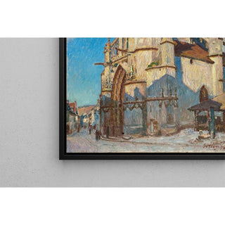 L'Église de Moret Le Soir - Alfred Sisley | Reproduction Tableau Décoration murale affiche copie