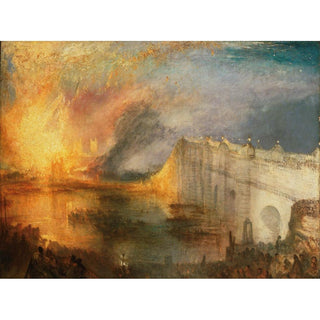 L'Incendie des maisons des Lords et des Communes, 16 octobre 1834 - Joseph Mallord William Turner | Reproduction Tableau Décoration murale affiche copie