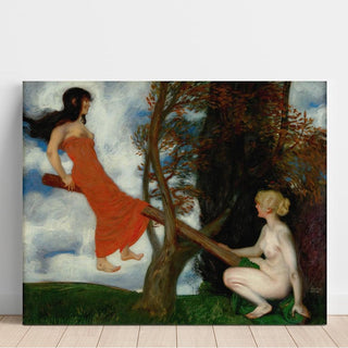 La Balançoire - Franz von Stuck | Reproduction Tableau Décoration murale affiche copie