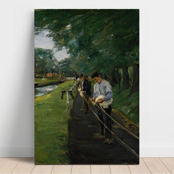 Reproductie van het schilderij La Corderie à Edam - Max Liebermann