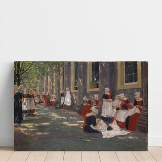 La Cour de l’orphelinat à Amsterdam - Max Liebermann | Reproduction Tableau Décoration murale affiche copie