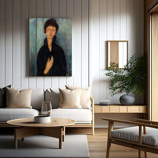 La Femme aux yeux bleus - Amedeo Modigliani | Reproduction Tableau Décoration murale affiche copie