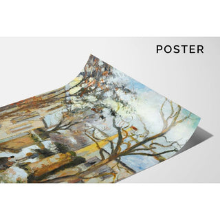 La Maison Rondest Sous La Neige, Pontoise Or Chemin De L'hermitage, Pontoise, Sous La Neige - Camille Pissarro | Reproduction Tableau Décoration murale affiche copie