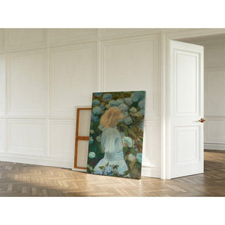 La Petite Fille aux Hortensias - Jacques-Émile Blanche | Reproduction Tableau Décoration murale affiche copie