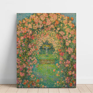 La Roseraie, Gerberoy - Henri Le Sidaner | Reproduction Tableau Décoration murale affiche copie