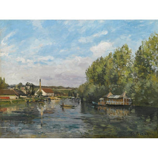 La Seine à Port-Marly - Camille Pissarro | Reproduction Tableau Décoration murale affiche copie